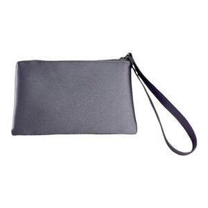 Clinique Wristlet Pouch Women‎ OS Purple Good Satin Zipper Makeup Bag Lavender